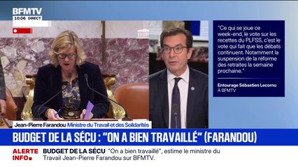Jean-Pierre Farandou, ministre du Travail, affirme être "optimiste" concernant le vote du budget de la Sécurité sociale