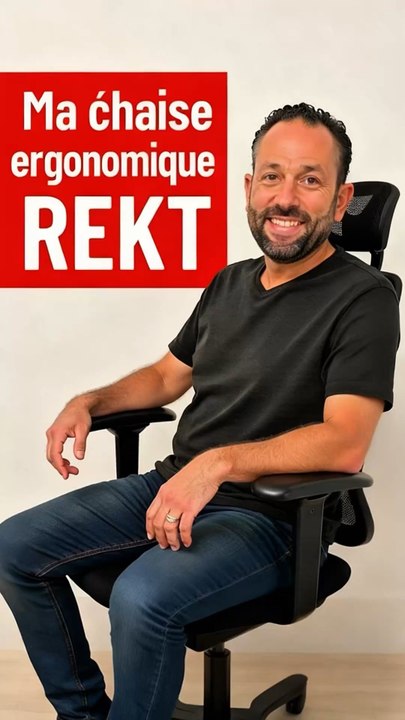 Cette chaise va changer ton setup 🎮La REKT RGo Max Business allie confort, design et ergonomie.Appuie-tête ajustable, accoudoirs 4D, dossier en mesh… tout y est !💥 Disponible dès maintenant en précommande.