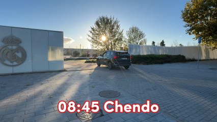 La llegada de los jugadores del Madrid