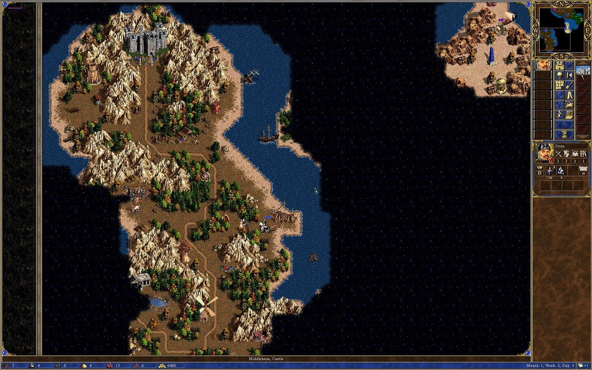 Heroes of Might and Magic 3: map "Emerald Isles": difficulty normal, 2 humans VS AI: defeat