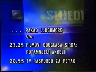 HRT 2 15.01.1998. - Reklame i TV raspored