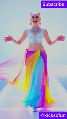 Lady cat modelling on the ramp