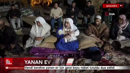 Şanlıurfa'da kendi kendine yanan ev için seferber olundu