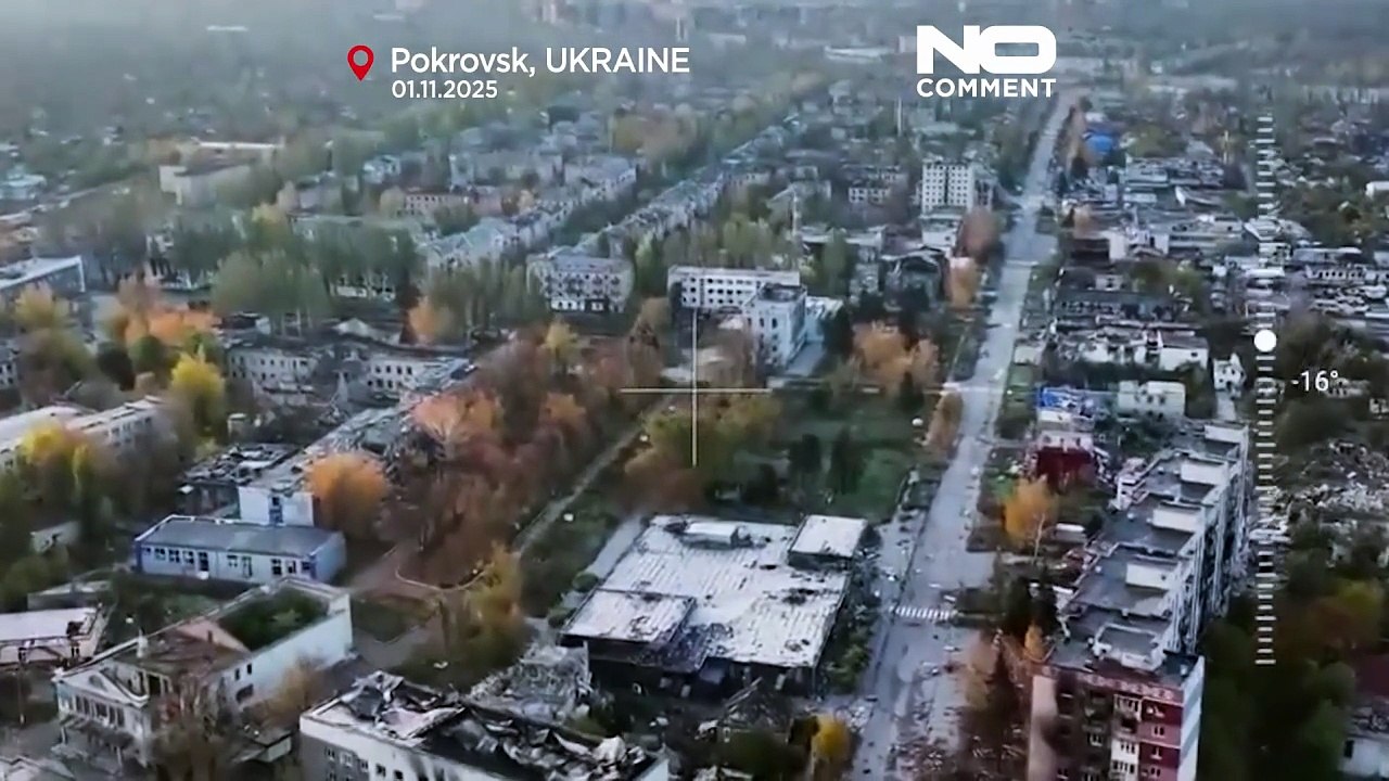 Un dron capta Pokrovsk, Rusia y Ucrania se disputan el control de una ciudad clave en Donetsk