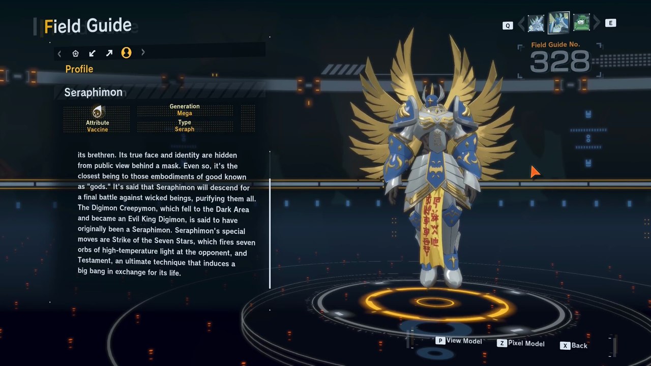 seraphimon all digivolution/de-digivolution/profile Digimon Story Time Stranger