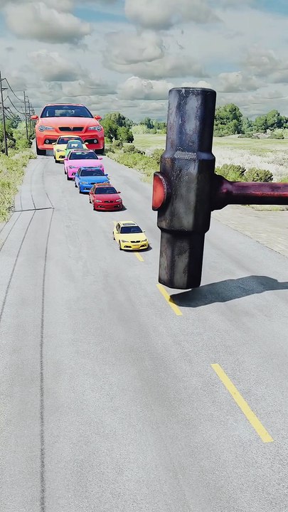 Realistic BeamNG Drive car crash physics. Watch in