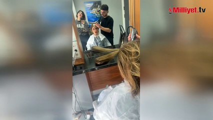 Kanserle mücadele eden Irmak Ünal saçlarını kazıttı