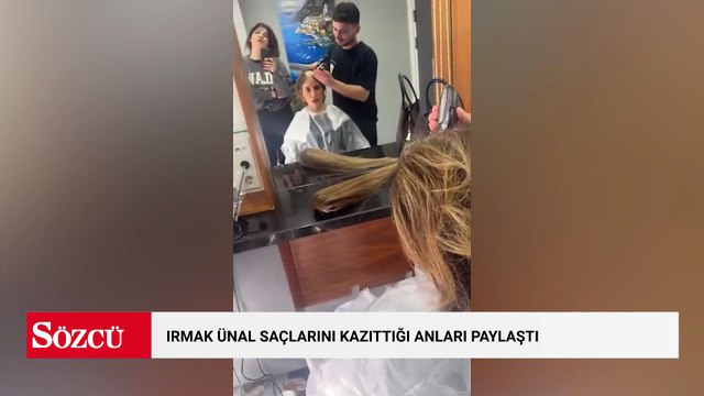 Irmak Ünal saçlarını kazıttığı anları paylaştı