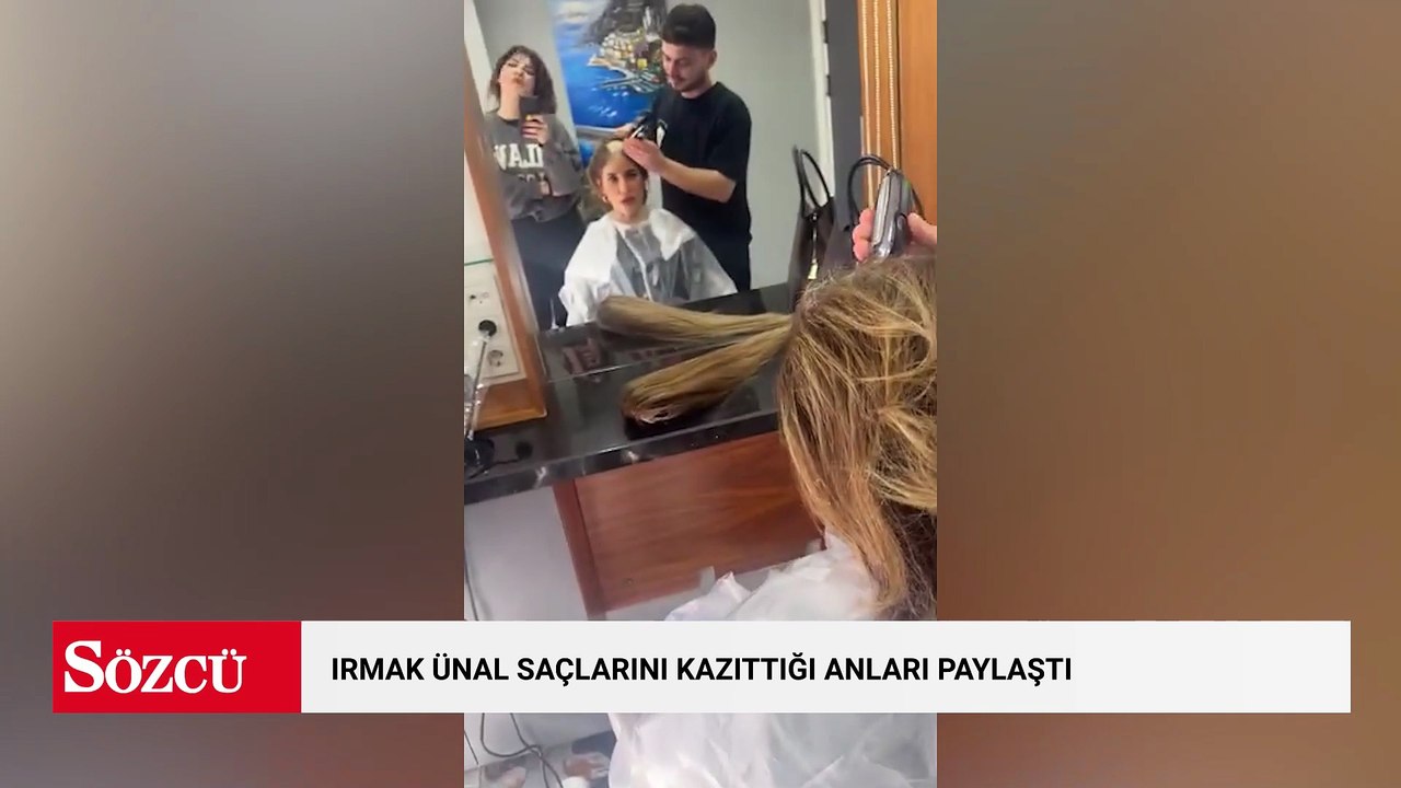Irmak Ünal saçlarını kazıttığı anları paylaştı