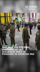 Más de 4.000 policías resguardan la seguridad para la posesión de rodrigo paz