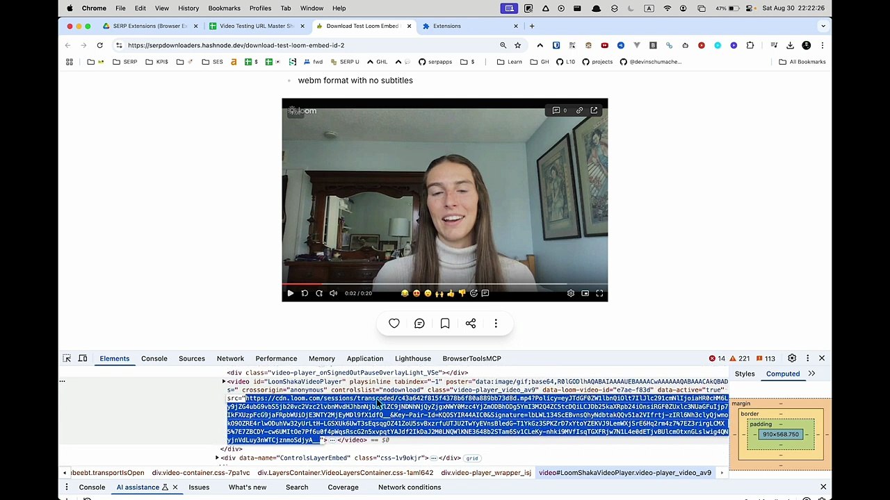 How to Download Loom Videos for Free Without a Loom Subscription (.mp4 video embed example)