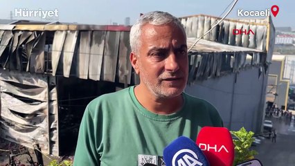 Kocaeli'nin Dilovası ilçesinde parfüm imalathanesinde yangın: Görgü tanığı yaşananları anlattı