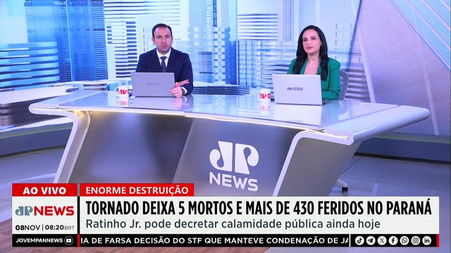 Ratinho Jr. se manifesta sobre tornado no Paraná: “Se for o caso decreto calamidade pública”