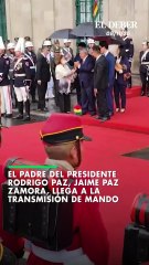El padre del presidente Rodrigo Paz, Jaime Paz Zamora, llega a la transmisión de mando