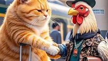 From KlickPin CF Cat Chicken Friendship in 2025 _ Cat breeds Funny animal clips Animated animals