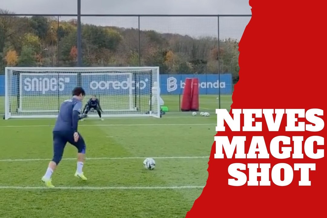 PSG midfielder Joao Neves shows an impressive shooting technique
