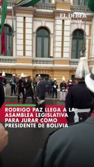 Luego de las 11:00, Rodrigo Paz se trasladó hasta la Asamblea Legislativa para jurar como presidente de Bolivia. Recibirá la banda presidencial y medalla de Bolívar.