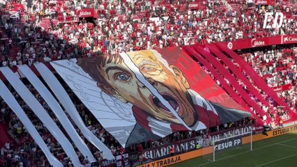 El himno del Sevilla FC previo al comienzo del encuentro frente a CA Osasuna