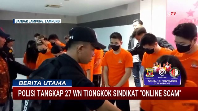 Polisi Gerebek Markas Scam Online di Bandar Lampung, 27 WNA Tiongkok Ditangkap | BERUT