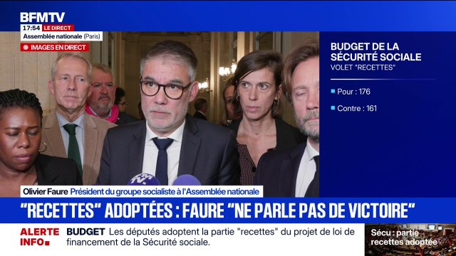 La partie recettes du budget de la Sécurité sociale adoptée: Nous avons fait notre devoir , estime Olivier Faure (PS)