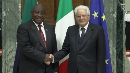 Mattarella incontra il presidente del Sudafrica Ramaphosa