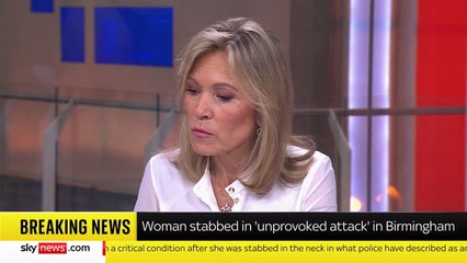 Woman stabbed in neck in ‘unprovoked attack’ in Birmingham