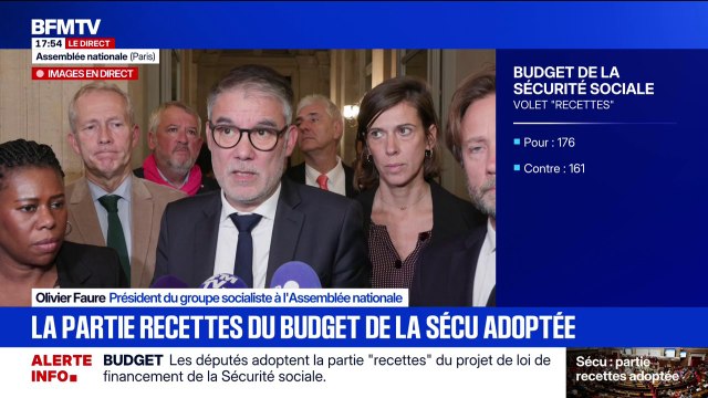 Recettes du budget de la Sécurité sociale adoptée: pour Olivier Faure, Premier secrétaire du PS, LFI et le RN ont fait le jeu du pire