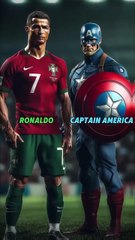 CR7 Takes AI Fusion to NEXT LEVEL #funny #shorts #cristianoronaldo #captainamerica #trending