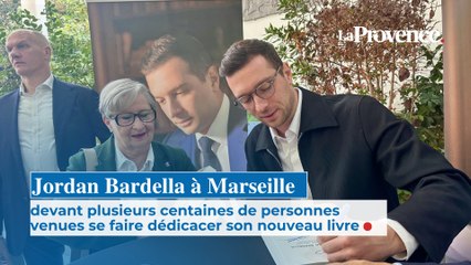 Jordan Bardella à Marseille devant plusieurs centaines  de personnes venues se faire  dédicacer son nouveau livre