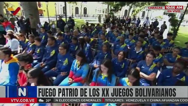 Acto de encendido del fuego patrio de los XX Juegos Bolivarianos Ayacucho-Lima 2025