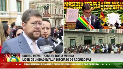 Doria Medina dice que “estamos llenos de esperanza de que se ha iniciado un nuevo ciclo” tras posesión de Paz
