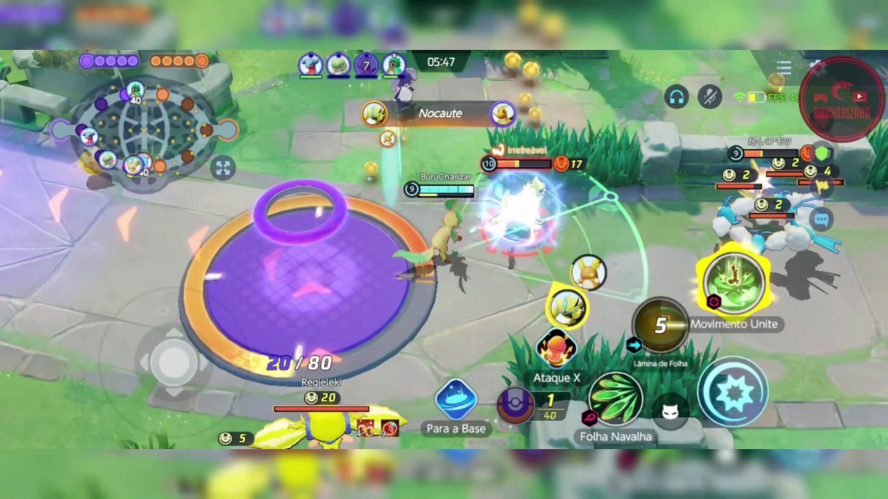 PEGUEI AS HABILIDADES ERRADAS... E CARREGUEI O JOGO! 😱| POKÉMON UNITE Leafeon Gameplay