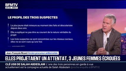 Trois femmes soupçonnées de préparer un attentat: "Il y a un rajeunissement des acteurs dans la sphère jihadiste", constate Jean-François Ricard, ancien procureur antiterroriste