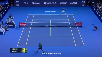 Athènes - Djokovic remporte son 101e tournoi et prive Musetti des Finales ATP