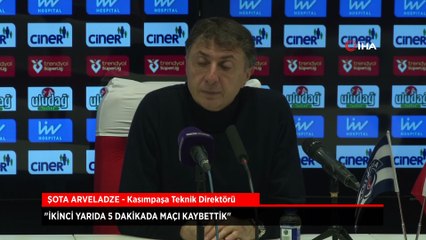 Şota Arveladze: İkinci yarıda 5 dakikada maçı kaybettik