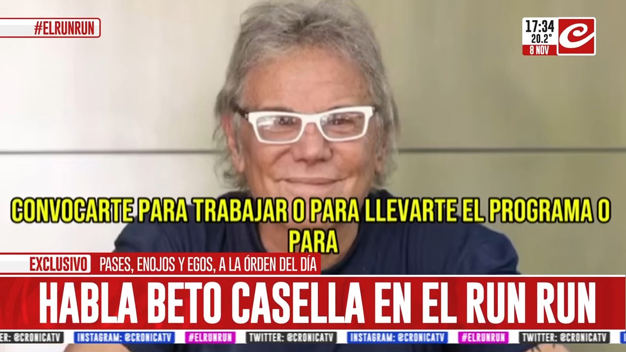 Habla Beto Casella en el Run Run del Espectáculo