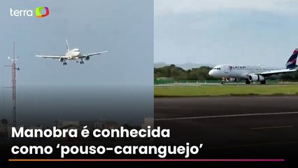 Vídeo impressiona ao mostrar avião pousando ‘de lado’ por fortes ventos em Santa Catarina