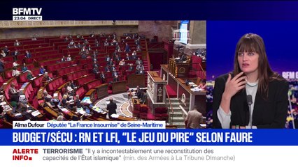 La partie "recettes" du budget de la Sécurité sociale adoptée: pour Alma Dufour, députée (LFI), le PS "raconte des salades" aux Français