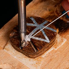 Craft a coconut shell bow tie perfect for your boyfriend 🥥