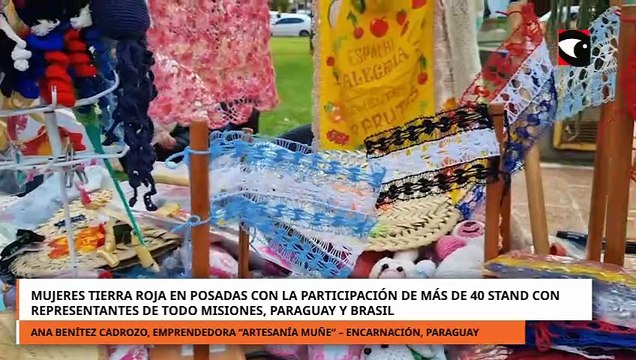 Mujeres Tierra Roja en Posadas con la participación de más de 40 stand con representantes de todo Misiones, Paraguay y Brasil