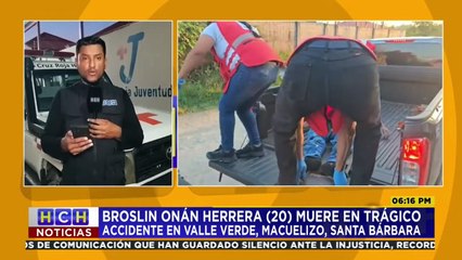 Joven de 20 años muere en accidente de tránsito en Santa Bárbara