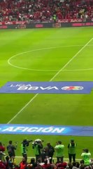 Con este tifo la afición de Toluca recibió a los Diablos Rojos