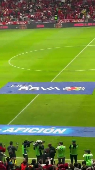 Con este tifo la afición de Toluca recibió a los Diablos Rojos