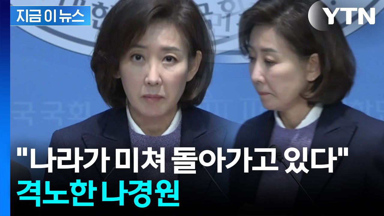 나경원 "범죄자 대통령 이재명 때문에..." 국민의힘 긴급 기자회견 [현장영상+]...