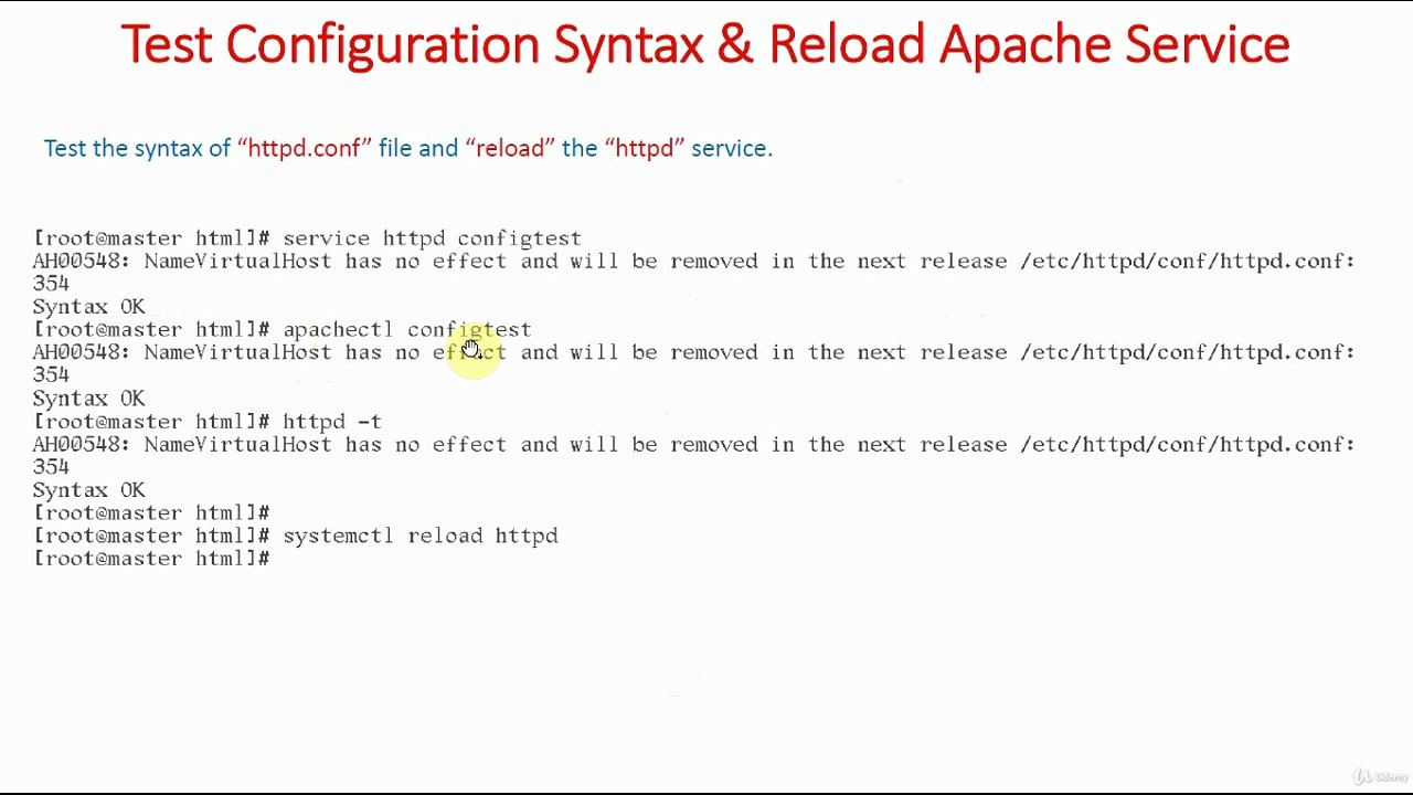 Test Syntax & Reload Apache Server | Named Based Virtual Hosting | Apache Web Server