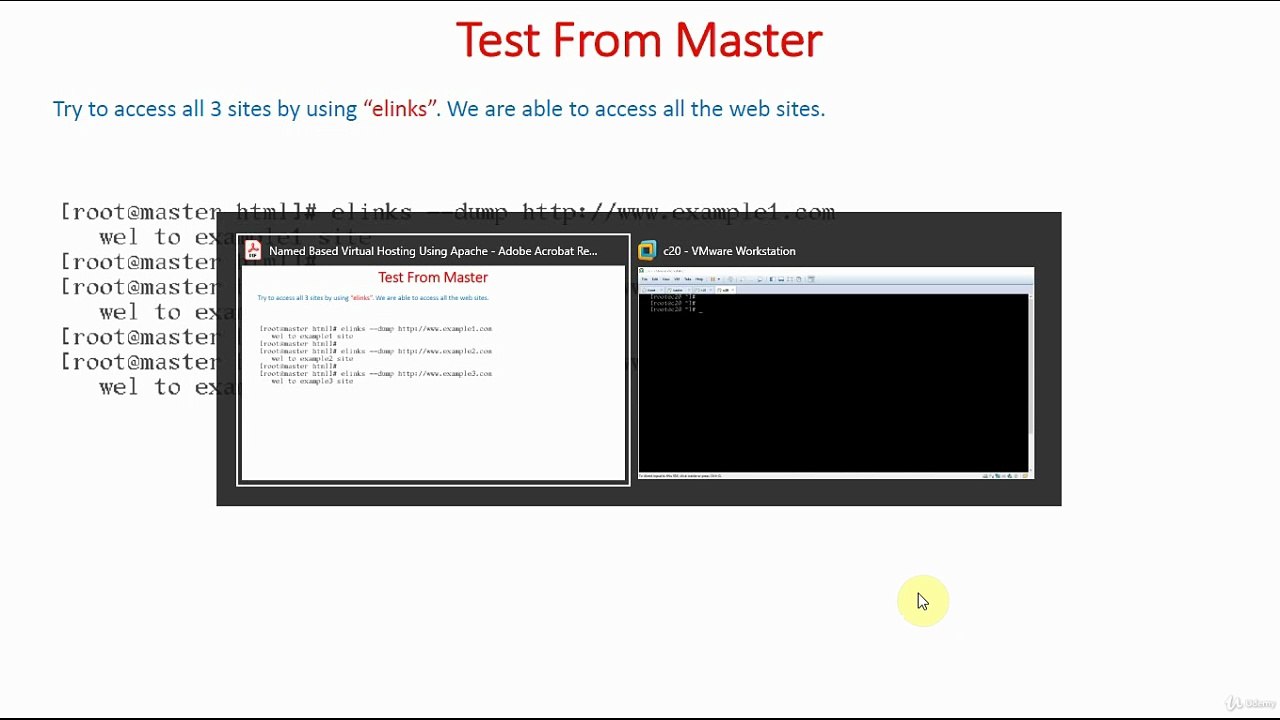 Test Named Based Virtual Hosting From - Master | Named Based Virtual Hosting | Apache Web Server