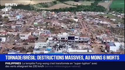 Brésil: une tornade fait au moins 6 morts et provoque des destructions massives