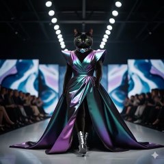 Hyper-Realistic Cat Model: 8K AI Art