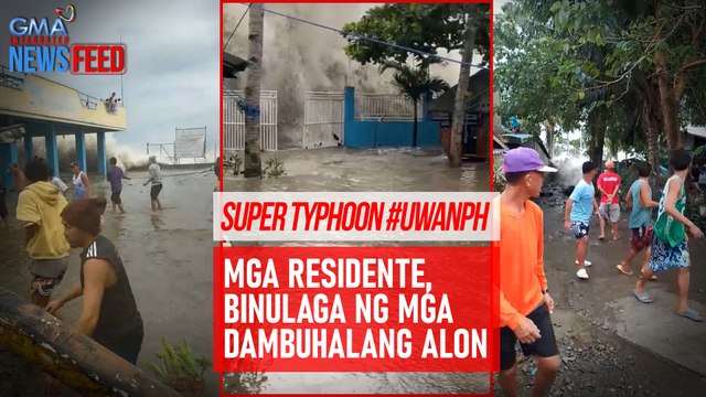 Super Typhoon #UwanPH — Mga residente, binulaga ng mga dambuhalang alon | GMA Integrated Newsfeed