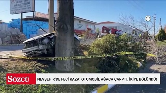 Ağaca çarparak ikiye bölünen araçtaki 2 çocuk öldü, 1 çocuk yaralandı